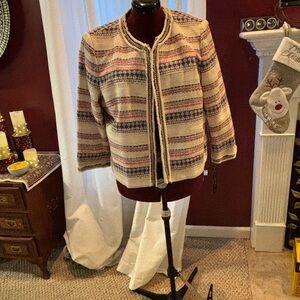 Vintage Patterned Cardigan Sweater